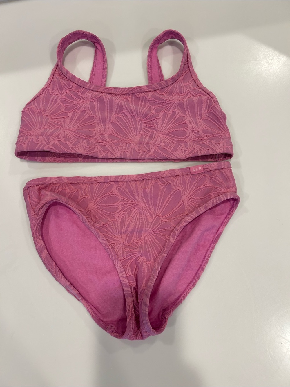 abercrombie kids Pink Floral Mesh Two-Piece Swim Set